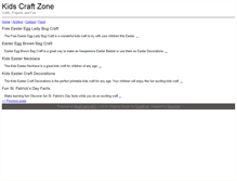 Tablet Screenshot of kidscraftzone.com